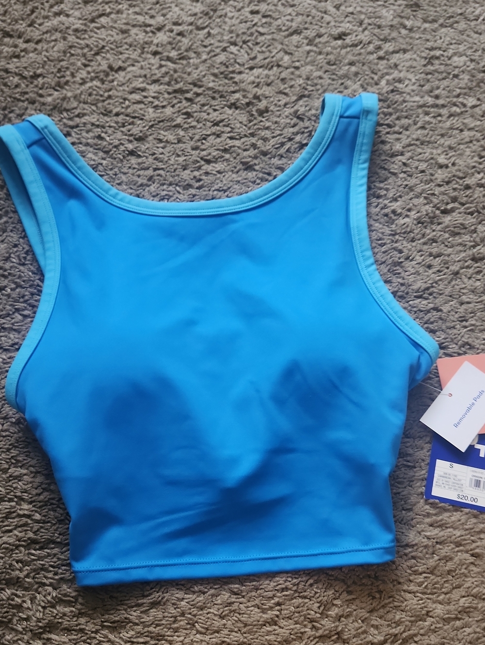 Womens Gorgeous Joy Lab Target Bright Blue Crop Tank Top NWT Small